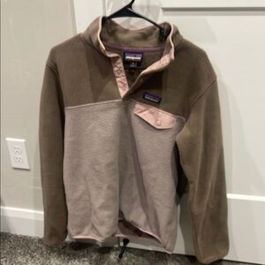 Patagonia Brown and Pink Fleece Jacket